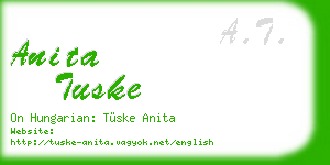 anita tuske business card