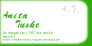 anita tuske business card